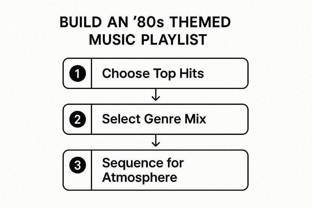how to to build an 80s theme music playlist infographic
