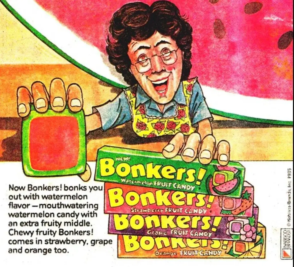 bonkers candy ad from 1985