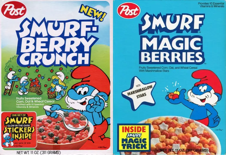 Smurf-Berry Crunch – The Fruity 80s Cereal That Turned Breakfast Blue