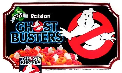 vintage 1980s ghostbusters cereal box logo from Ralston
