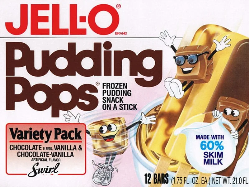 original vintage packaging for jellopudding pops