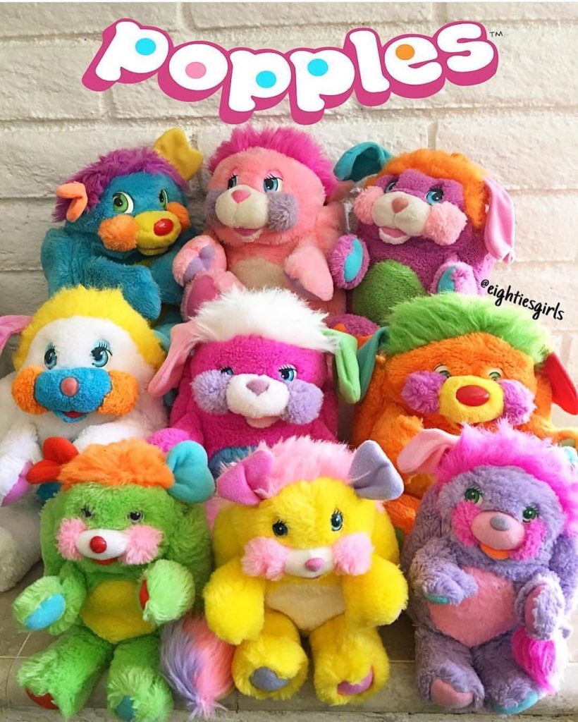 Popples plush toys colelction from the 80s