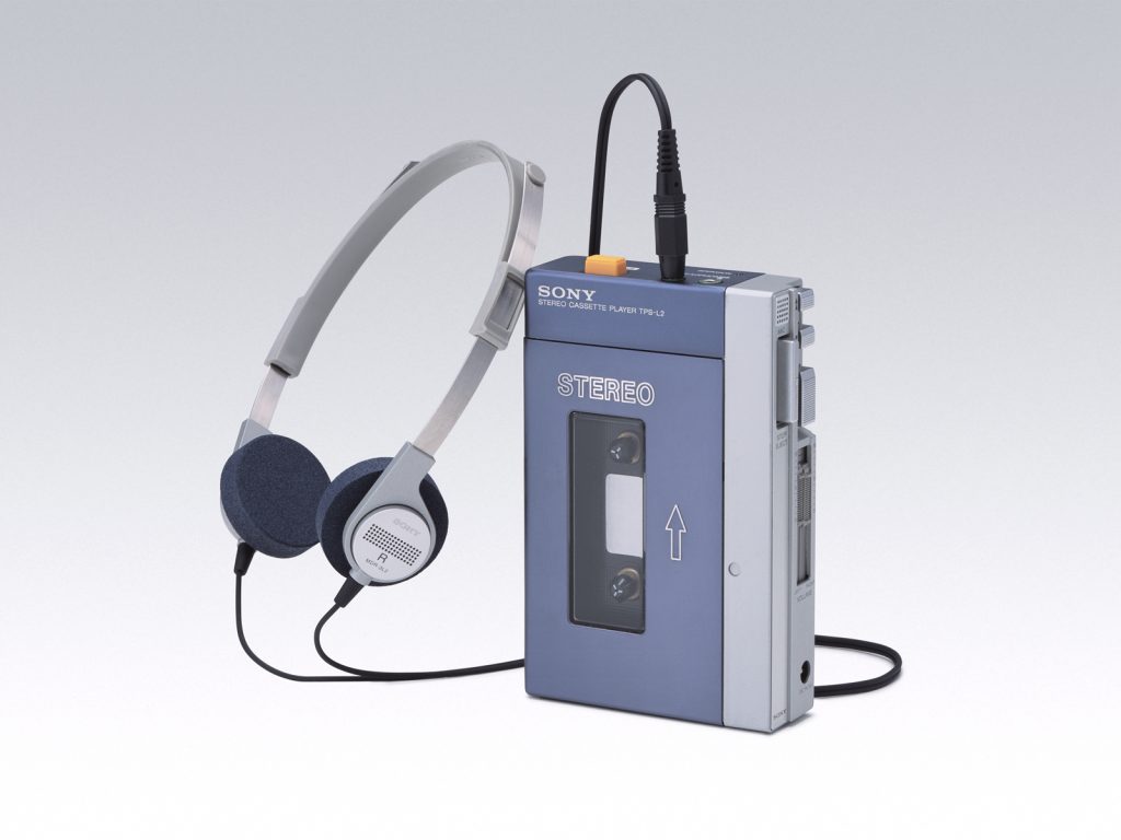 vintage 80s sony walkman made popular again by Marvel Comics movies