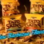 Keebler Tato skins vintage 80s potato chips featuring a new barbecue flavor
