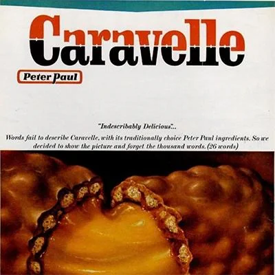 caravelle candy bar ad from peter paul from the 80s
