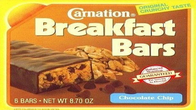 carnation breakfast bars 1980s