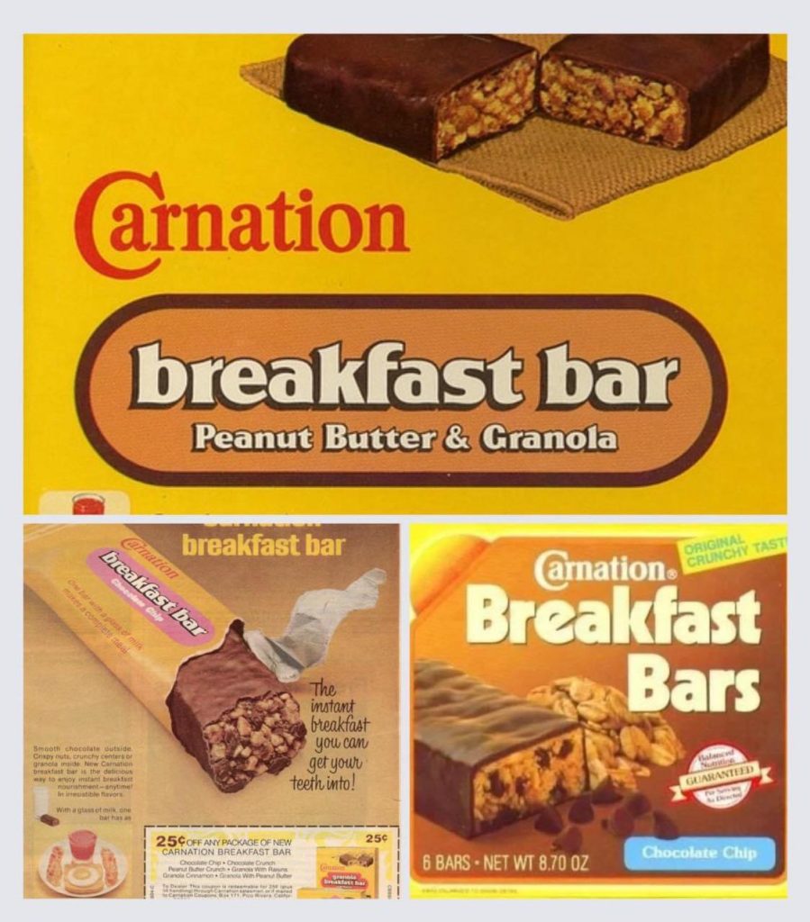 carnation breakfast bars ad from 1980s