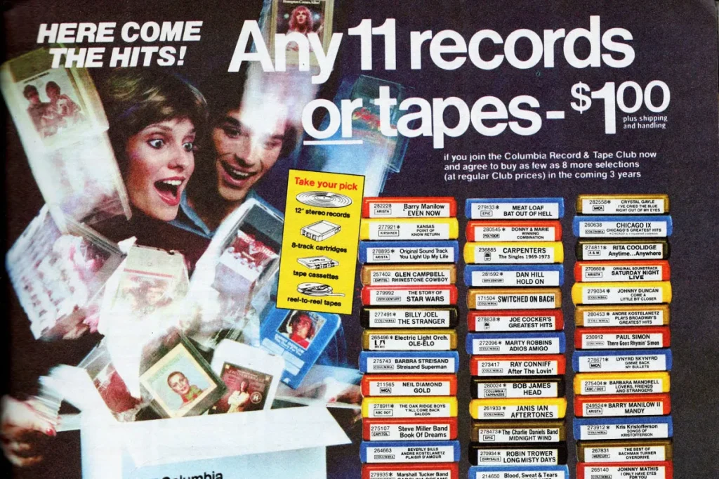 columbia house tapes or records for only $1 early 80s ad print