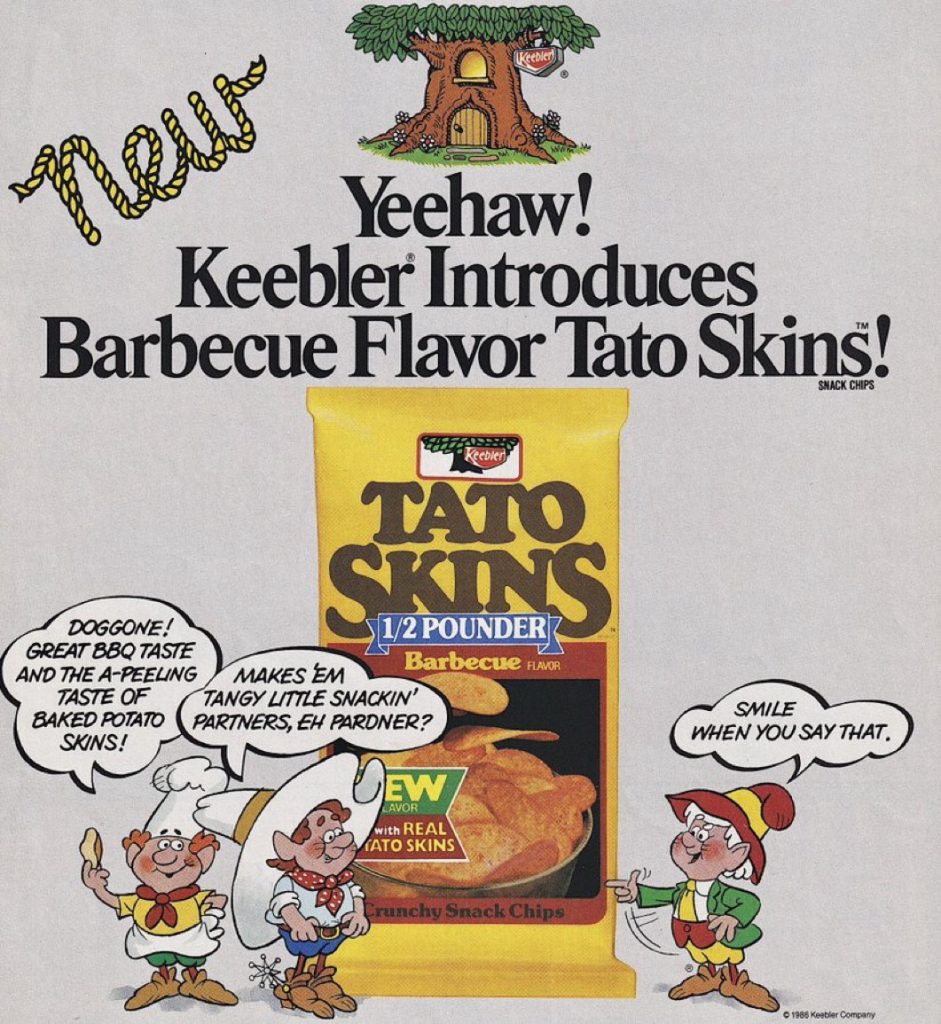 Keebler Tato Skins vintage magazine ad