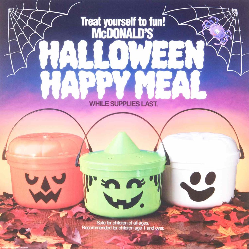 mcdonald's boo buckets from the 80s