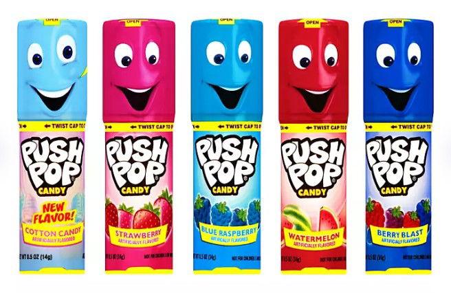 a variety of push pop candy flavors that was originally released in 1988