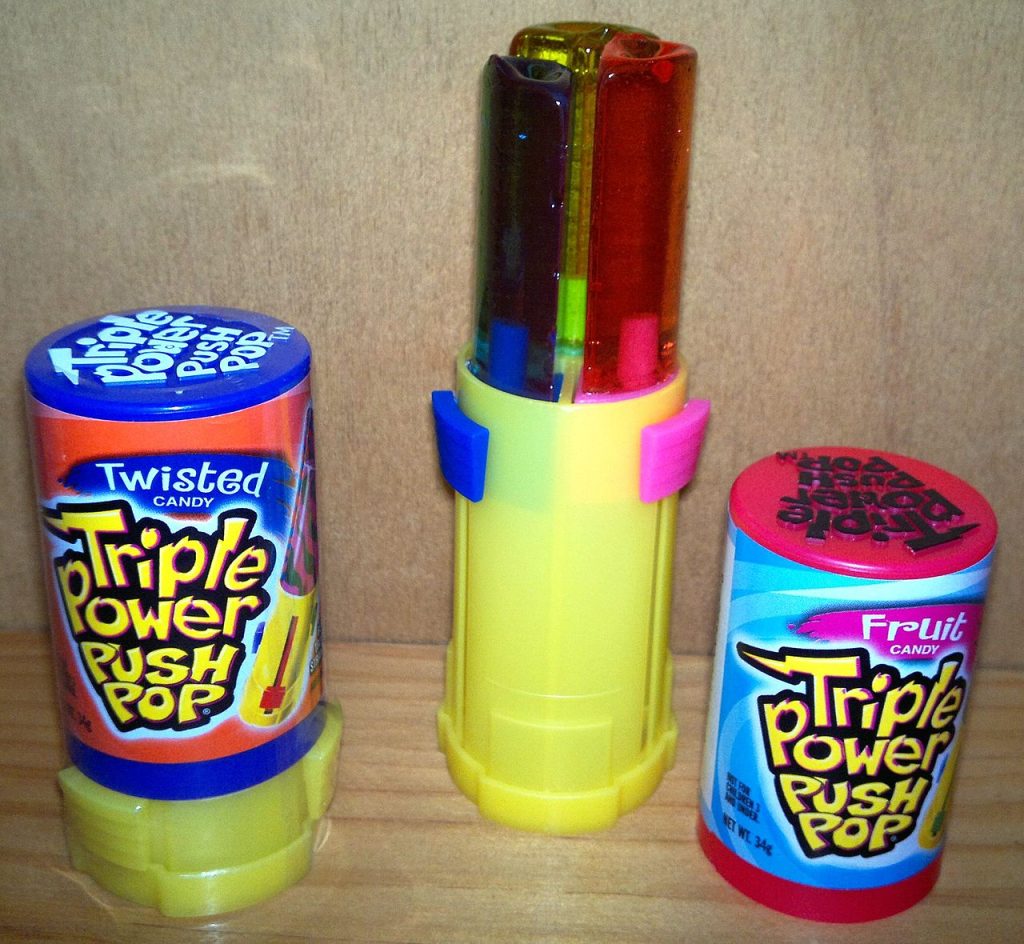 vintage 80s push pop candy