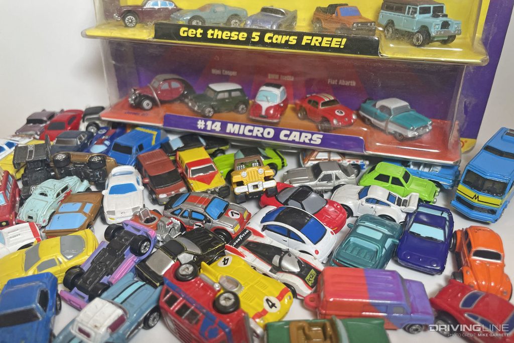 a retro 1980s collection of micro machines