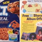 vintage 1980s et cereal box with michael jackson