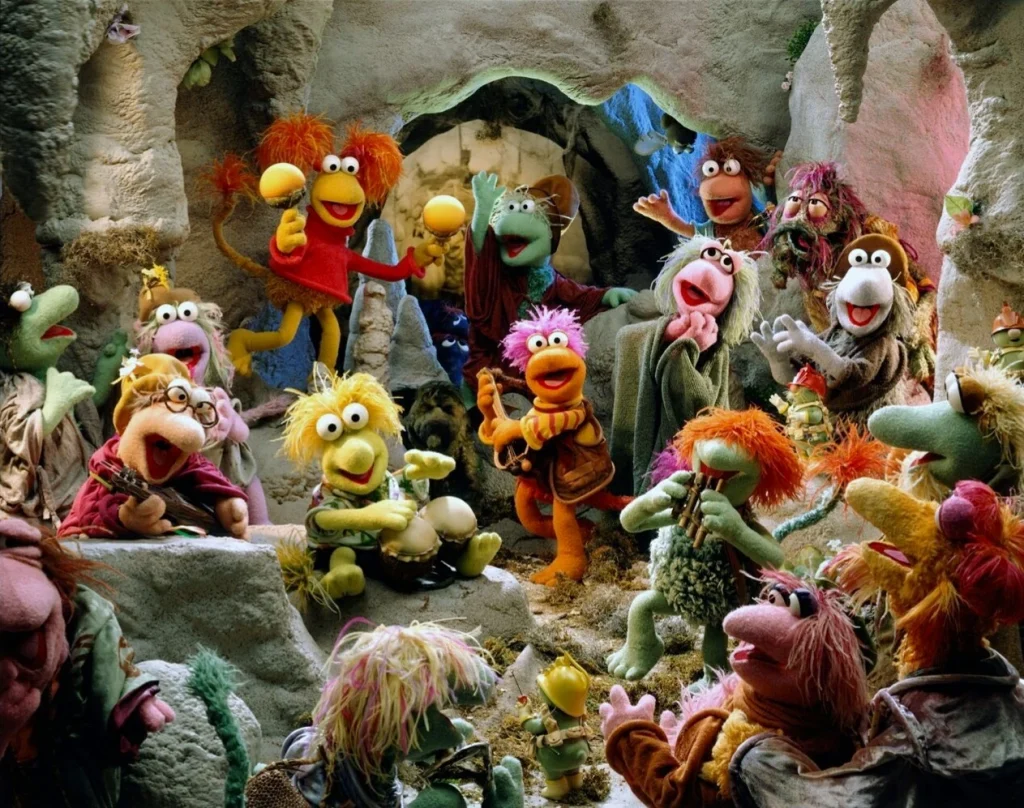 oroginal scene from Fraggle Rock 80s tv show