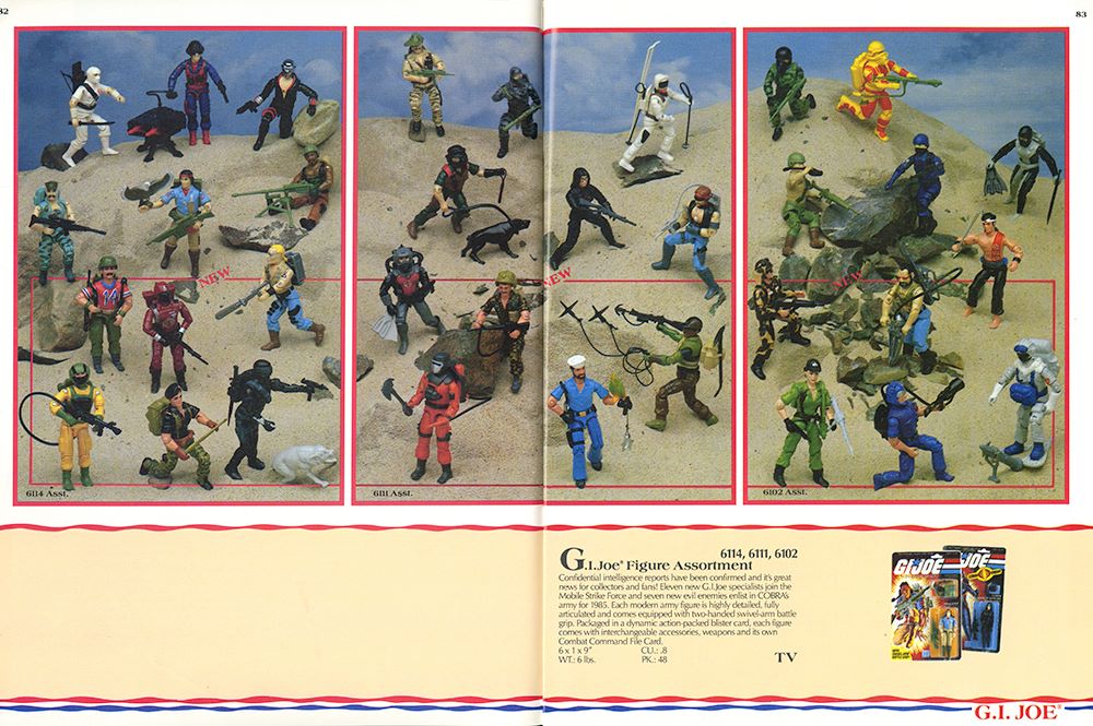 g.i. joe toys catalog page from the 1980s