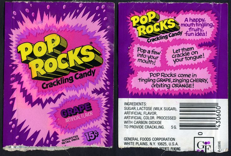 vintage grape flavored pop rocks from the 70s and 80s