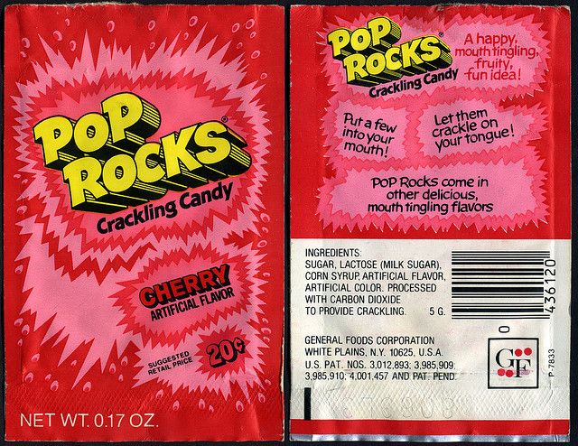cherry flavored pop rocks candy from the 70s and 80s