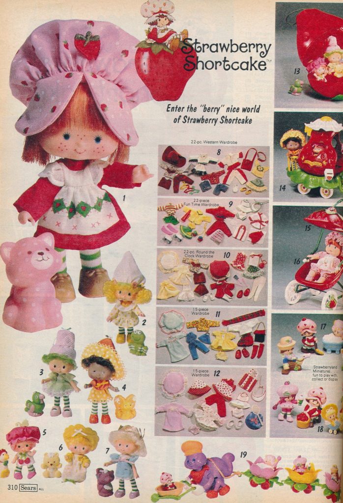 strawberry shortcake ad page from a sears wish book
