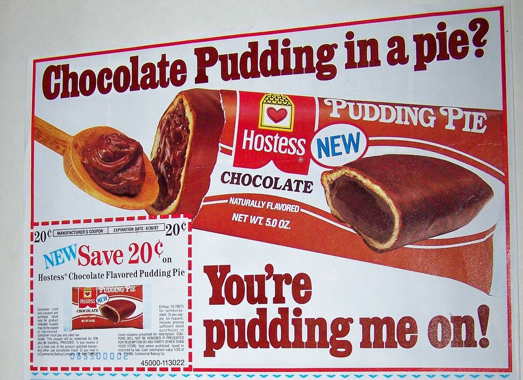 hostess pudding pies coupon from a vintage ad