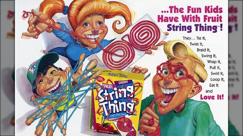 string thing fruit snack candy snacks ad from the 80s